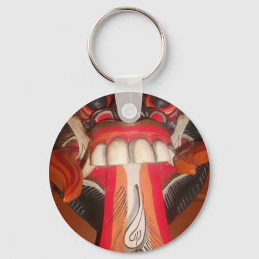 Grappig eng-onzin-tong-Aziatische halloween-verbij Sleutelhanger (Voorkant)