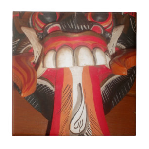 Grappig eng-onzin-tong-Aziatische halloween-verbij Tegeltje