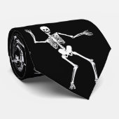 Grappig eng skelet patroon gelukkig Halloween Stropdas (Opgerold)