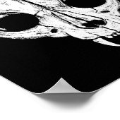 Grappig eng Spooky Cat Feline Skull Skelet Hallo Poster (Hoek)