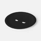 Grappig eng zwarte monsterogen spookachtig papieren bordje (Gekanteld)