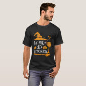 Grappig enge wijnliefhebber Drink up heksen Hallow T-shirt (Voorkant volledig)