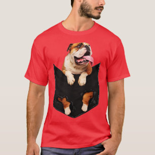 Grappig engelige buldog in Your Pocket for Dogs Lo T-shirt