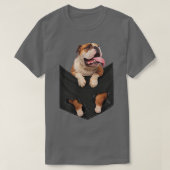 Grappig engelige buldog in Your Pocket for Dogs Lo T-shirt (Design voorkant)