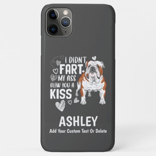 Grappig Engels Bulldog Fart Kiss Cool Hondenliefhe Case-Mate iPhone Case (Achterkant)