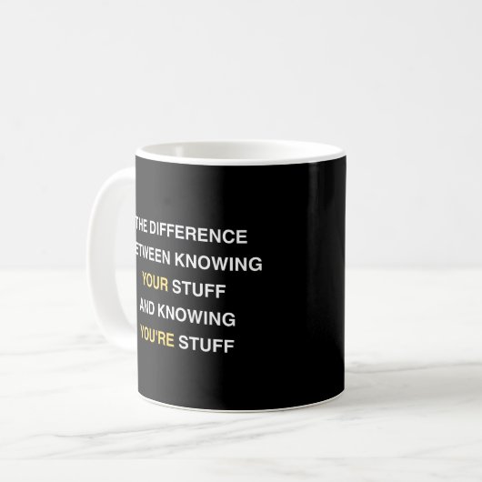 Grappig Engels Docent Punctuatie Quote Gift Koffiemok (Voorkant links)