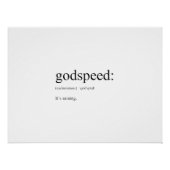 Grappig Engelse definities: Godspeed Perfect Poster (Voorkant)