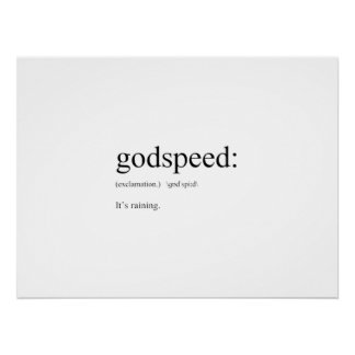 Grappig Engelse definities: Godspeed Perfect Poster