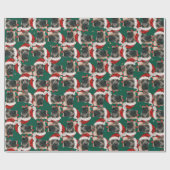 Grappig Engelse Mastiff Kerstpatroon Cadeaupapier (Vlak)