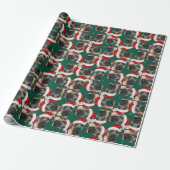 Grappig Engelse Mastiff Kerstpatroon Cadeaupapier (Uitgerold)