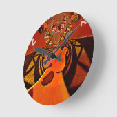 Grappig enkel het afbeeldingontwerp van de Giraffe Ronde Klok (Hoek)