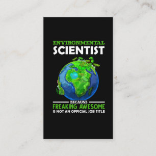 Grappig Environmental Scientist Earth Science Humo Visitekaartje