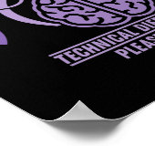 Grappig Epilepsy Bewustheid Mijn brein Technisch D Poster (Hoek)