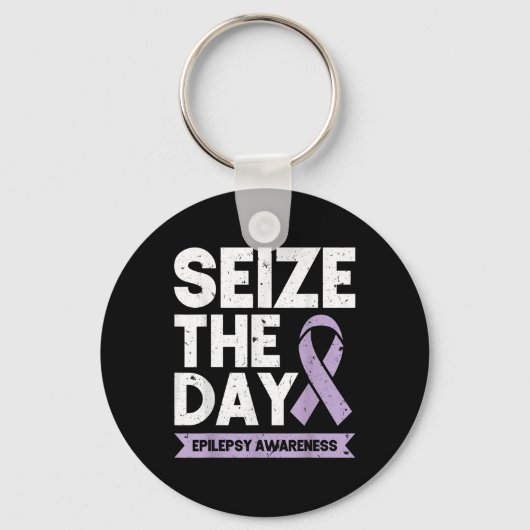 Grappig Epilepsy Bewustheid Neemt het dagelijkse l Sleutelhanger (Voorkant)