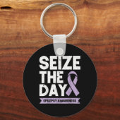 Grappig Epilepsy Bewustheid Neemt het dagelijkse l Sleutelhanger (Voorkant)