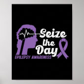 Grappig Epilepsy Bewustheid Neemt het Dagribbon 1 Poster (Voorkant)