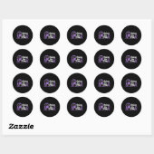 Grappig Epilepsy Bewustheid Neemt het Dagribbon 1  Ronde Sticker (Vel)