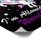 Grappig Epilepsy Bewustheid Unicorn Paars ik heb E Poster (Hoek)