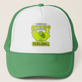 Grappig, er is geen sorry in Pickleball  Green Trucker Pet
