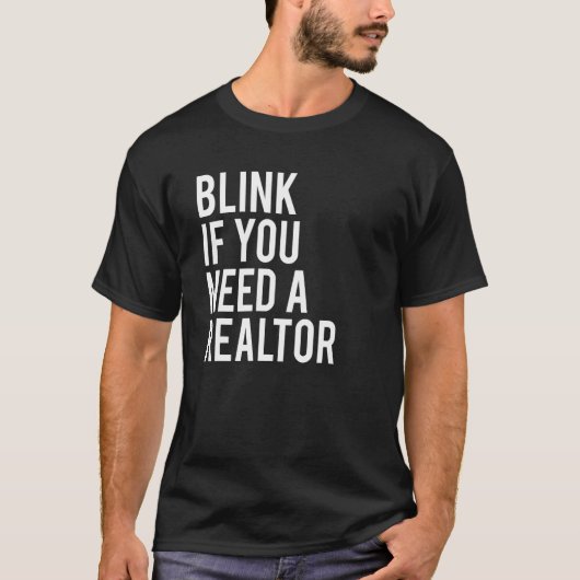 Grappig Estate Agent citeert Blink als u een T-shirt (Voorkant)