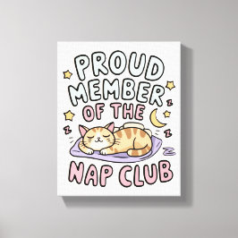 Grappig & esthetisch "Nap Club" Canvas Afdruk