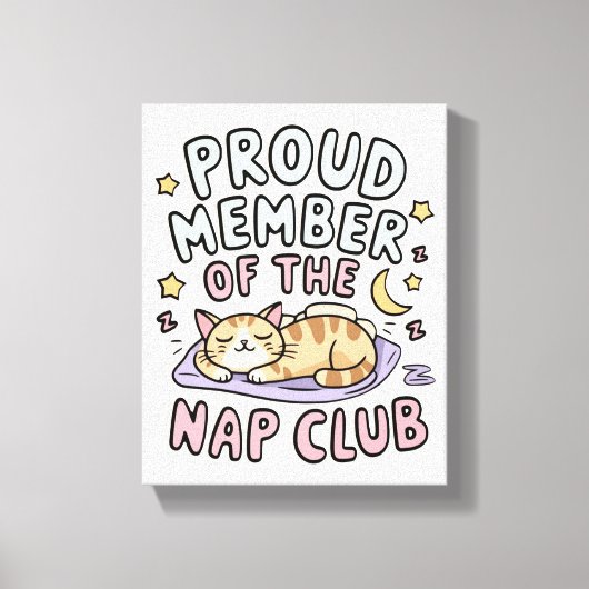 Grappig & esthetisch "Nap Club" Canvas Afdruk (Voorkant)