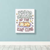 Grappig & esthetisch "Nap Club" Canvas Afdruk (Insitu (Houten vloer))