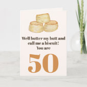 Grappig eten citaat 50ste verjaardagskaart kaart (Voorkant)