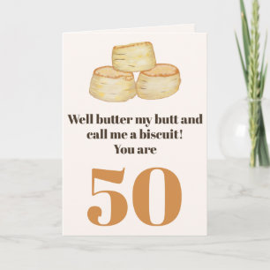 Grappig eten citaat 50ste verjaardagskaart kaart