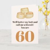 Grappig eten citaat 60ste verjaardagskaart kaart (Gele Bloem)