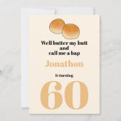Grappig eten citaat uitnodiging voor 60e verjaarda (Voorkant)