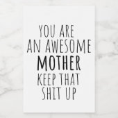 Grappig eten container cadeau voor mama 2025 voedselcontainer etiket (Enkel label)