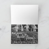 Grappig eten Donut Doughnut Happy Birthday Kaart (Binnen)