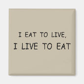 Grappig eten gezegden magneet (Voorkant)