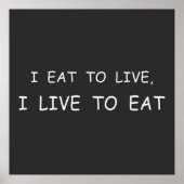 Grappig eten gezegden poster (Voorkant)