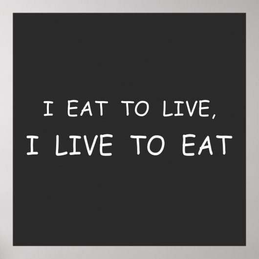 Grappig eten gezegden poster (Voorkant)