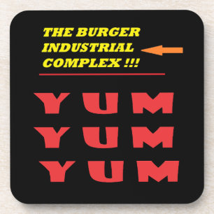 Grappig eten grap over onze geliefde burger bier onderzetter