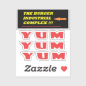 Grappig eten grap over onze geliefde burger sticker (Vel)