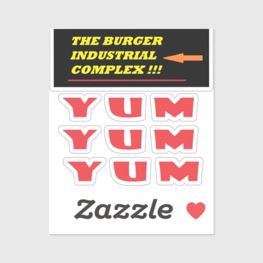 Grappig eten grap over onze geliefde burger sticker (Vel)