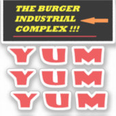 Grappig eten grap over onze geliefde burger sticker (Voorkant)
