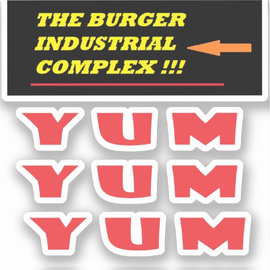 Grappig eten grap over onze geliefde burger sticker (Voorkant)