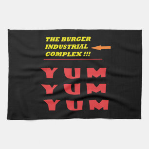 Grappig eten grap over onze geliefde burger theedoek