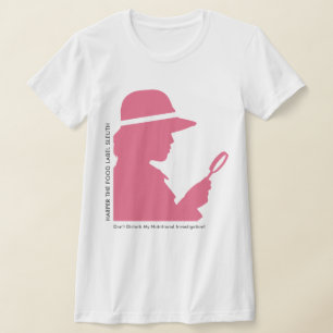 Grappig Eten Label Quip Blush Roze Silhouet Sleuth T-shirt