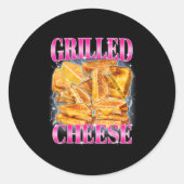 Grappig Eten Meme Gegrilde Kaas Sandwiches Food Lo Ronde Sticker (Voorkant)