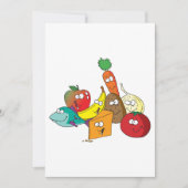 Grappig eten met gezichten kaart (Voorkant)