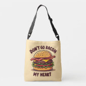 Grappig eten Pun Bacon Lover Cheeseburger Design Crossbody Tas (Achterkant)