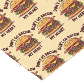 Grappig eten Pun Bacon Lover Cheeseburger Design Korte Tafelloper (Hoek)