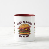 Grappig eten Pun Bacon Lover Cheeseburger Design Mok (Midden)