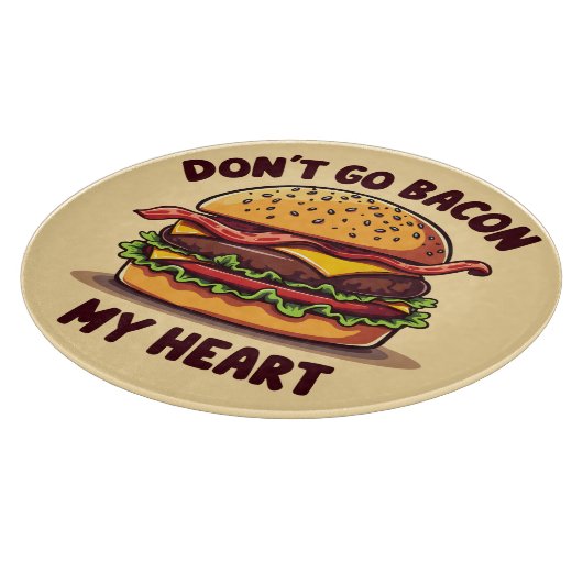 Grappig eten Pun Bacon Lover Cheeseburger Design Snijplank (Hoek)