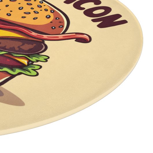 Grappig eten Pun Bacon Lover Cheeseburger Design Snijplank (Hoek)